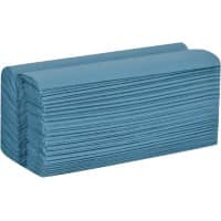 Essentials Hand Towels 1 Ply Blue 250 Sheets Pack of 12