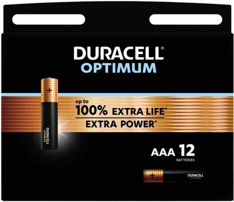 Duracell Batteries Optimum AAA Pack of 12
