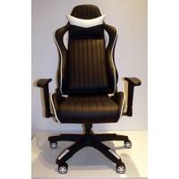 Alphason Basic Tilt Office Chair with Adjustable Armrest and Seat Maven Bonded Leather Black, White