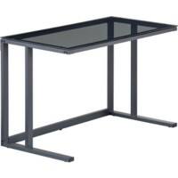 Alphason Rectangular Desk with Black Glass & Steel Top and Grey Frame Air 1200 x 600 x 770 mm