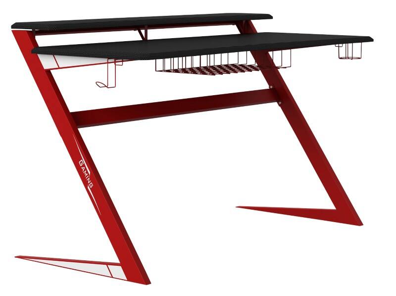 Alphason Aries Gaming Desk Black 1,365 (W) x 680 (D) x 825 (H) mm