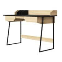 Alphason Salisbury Home Office Desk Rectangular Black Oak 3 Drawers 1,200 (W) x 584 (D) x 890 (H) mm Wood