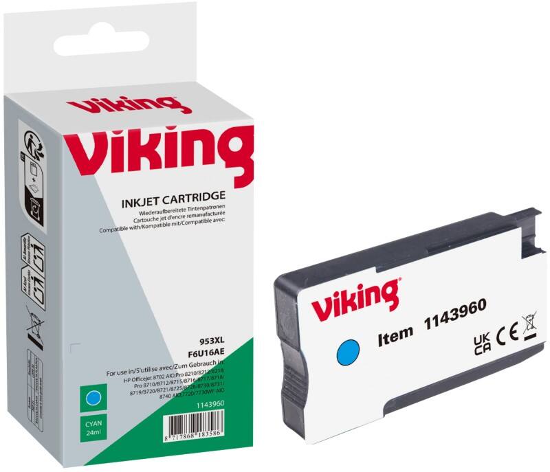 Viking 953XL Compatible HP Ink Cartridge F6U16AE Cyan