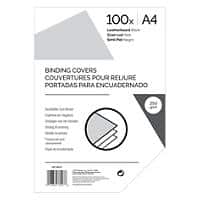 Binding Cover A4 Leather 190-285 Microns Black Pack of 100