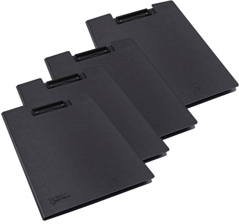 Rapesco Germ-Savvy Foldover Clipboard A4 PP (Polypropylene) Black Portrait 1641 Pack of 4
