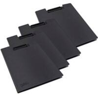 Rapesco Foldover Clipboard ANTIBACTERIAL Black A4 5 x 33.2 cm PP Pack of 4
