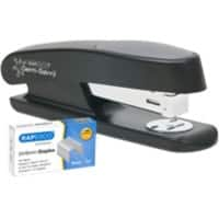 Rapesco Sting Ray Stapler Half strip 20 Sheets Black 24/6 Metal, Plastic