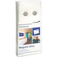 Legamaster Glassboard Round Magnets Silver 12 mm Pack of 6