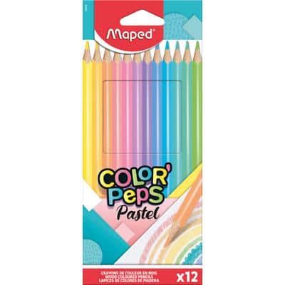 Maped Pastel Coloured Pencils Assorted Pack of 12