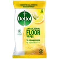 Dettol Floor Wipes Antibacterial Citrus 1 Pack of 10 Wipes