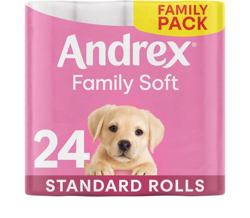 Andrex Gentle Clean Toilet Roll 2 Ply 4978911 24 Rolls of 200 Sheets
