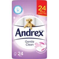Andrex Gentle Clean Toilet Roll 2 Ply 4978911 24 Rolls of 200 Sheets