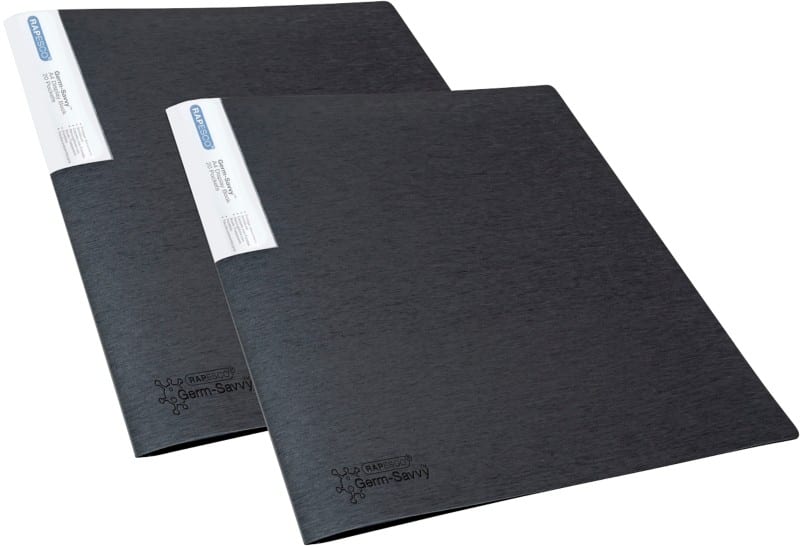 Rapesco Germ-Savvy Display Book 20 A4 Black Pack of 2