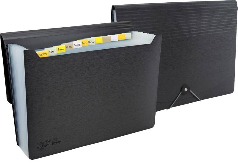 Rapesco Germ-Savvy Expanding File 13 Pockets A4 PP (Polypropylene) Black 1638