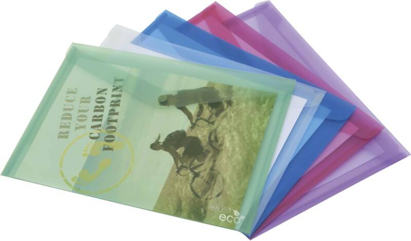 Rapesco Popper Wallet A4 PP (Polypropylene) 33.4 (W) x 0.2 (D) x 23.4 (H) cm Assorted Pack of 5