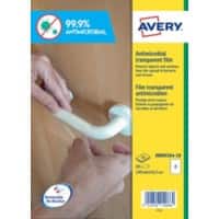 Avery Antimicrobial Surface Film Removable Self-Adhesive 199.6 x 143.5mm Clear 10 Sheets of 2 Label