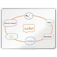 Nobo Premium Plus Whiteboard Wall Mounted Magnetic Lacquered Steel 1200 x 900mm