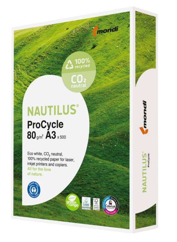 Nautilus ProCycle A3 Printer Paper 80 gsm Smooth White 500 Sheets