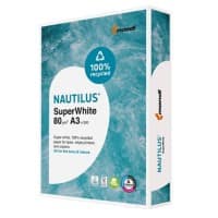 Nautilus SuperWhite A3 Printer Paper 80 gsm Smooth White 500 Sheets