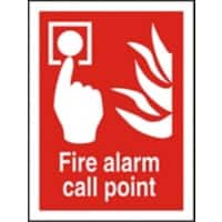 Unbranded Information Sign Fire Alarm Call Point Wall Mounted Vinyl 15 x 20 cm