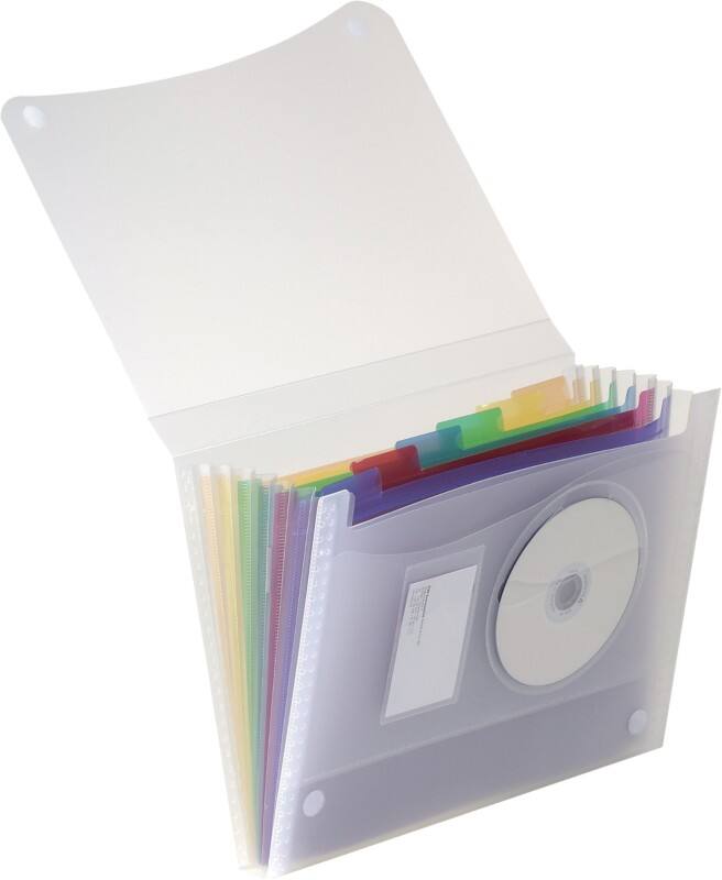 OXFORD Expanding Folder with Velcro Fastener Tahiti PP Transparent 32 x 28.5 cm