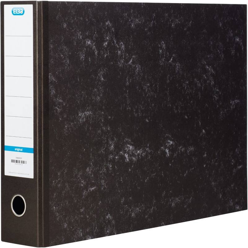 ELBA Oblong Wide Lever Arch File A3 70 mm Black 100080747 Cardboard, PP (Polypropylene) Landscape