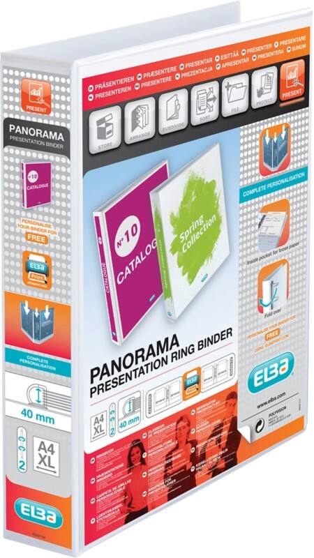 ELBA Ring Binder A4+ 2 Rings White Panorama
