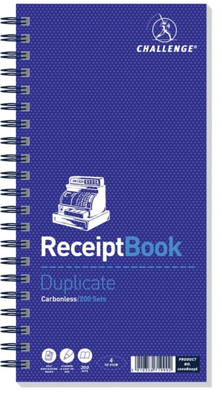 Challenge Duplicate Receipt Book 200 Sets 14.1 x 28 cm
