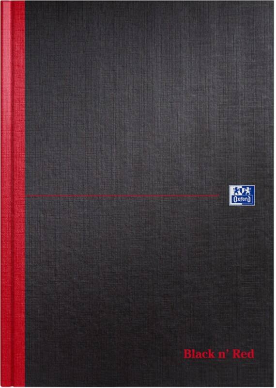 Black n Red Notebook A4 Ruled Casebound Assorted 96 Pages