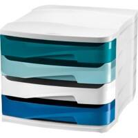 CEP Riviera Drawer System PS (Polystyrene) Multicolour 4 Drawers 29.2 x 38.6 x 24.6 cm