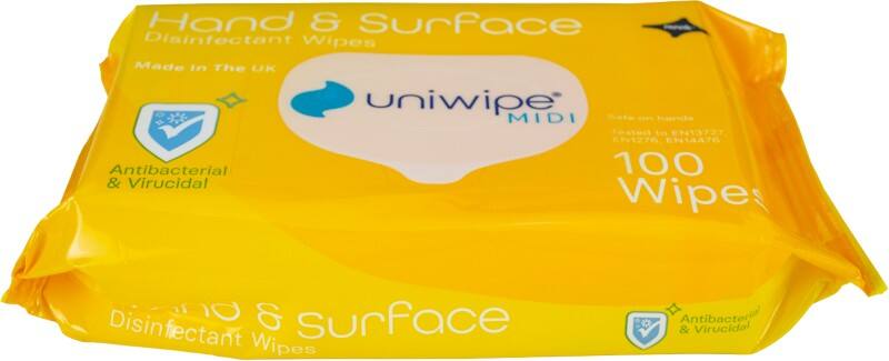uniwipe Disinfectant Wipes Pack of 100