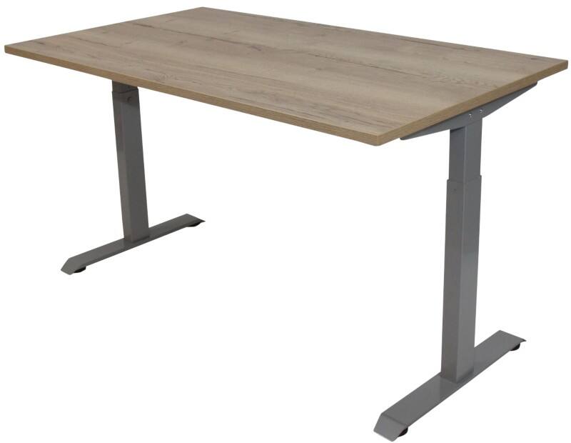 euroseats Office Desk Rectangular Oak T-Foot 1,200 (W) x 800 (D) x 865 (H) mm Metal