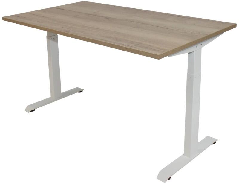 euroseats Office Desk Rectangular Oak T-Foot 1,200 (W) x 800 (D) x 865 (H) mm Metal