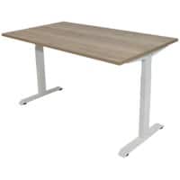euroseats Office Desk Rectangular Oak T-Foot 1,200 (W) x 800 (D) x 865 (H) mm Metal