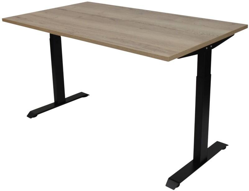 euroseats Office Desk Rectangular Oak T-Foot 1,200 (W) x 800 (D) x 865 (H) mm Metal