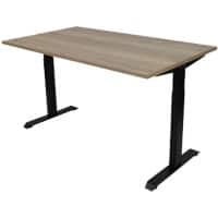 Euroseats Desk Natural Oak with Black Frame 620-840x1200x800 mm