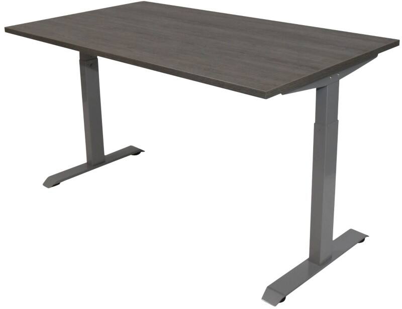 euroseats Logan Office Desk Rectangular Oak T-Foot 1,600 (W) x 800 (D) x 865 (H) mm Metal