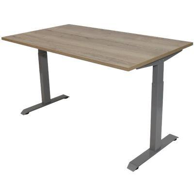 Euroseats Desk Natural Oak with Grey Frame 620-840x1400x800