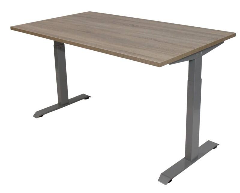 euroseats Office Desk Rectangular Oak T-Foot 1,400 (W) x 800 (D) x 865 (H) mm Metal