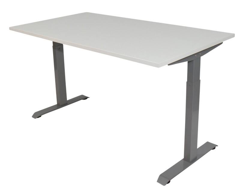 euroseats Office Desk Rectangular White T-Foot 1,200 (W) x 800 (D) x 865 (H) mm Metal