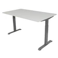 euroseats Office Desk Rectangular White T-Foot 1,200 (W) x 800 (D) x 865 (H) mm Metal