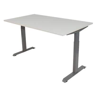 Euroseats Desk White with Grey Frame 620-840x1200x800 mm
