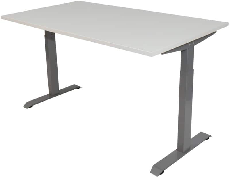 euroseats Office Desk Rectangular White T-Foot 1,400 (W) x 800 (D) x 865 (H) mm Metal