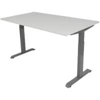 euroseats Office Desk Rectangular White T-Foot 1,400 (W) x 800 (D) x 865 (H) mm Metal