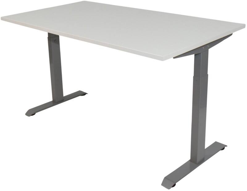 euroseats Office Desk Rectangular White T-Foot 1,600 (W) x 800 (D) x 865 (H) mm Metal