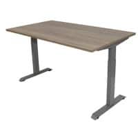 euroseats Office Desk Rectangular Oak T-Foot 1,200 (W) x 800 (D) x 865 (H) mm Metal