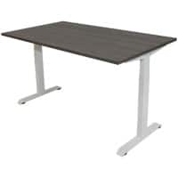 euroseats Logan Office Desk Rectangular Oak T-Foot 1,400 (W) x 800 (D) x 865 (H) mm Metal