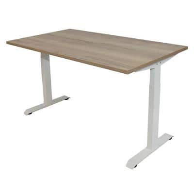 Euroseats Desk Natural Oak with White Frame 620-840x1400x800
