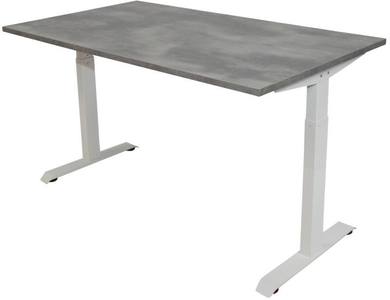 euroseats Oxyd Office Desk Rectangular Concrete T-Foot 1,600 (W) x 800 (D) x 865 (H) mm Metal