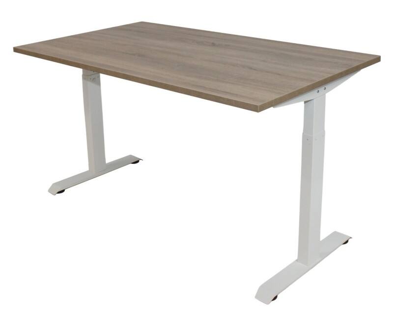 euroseats Office Desk Rectangular Oak T-Foot 1,400 (W) x 800 (D) x 865 (H) mm Metal